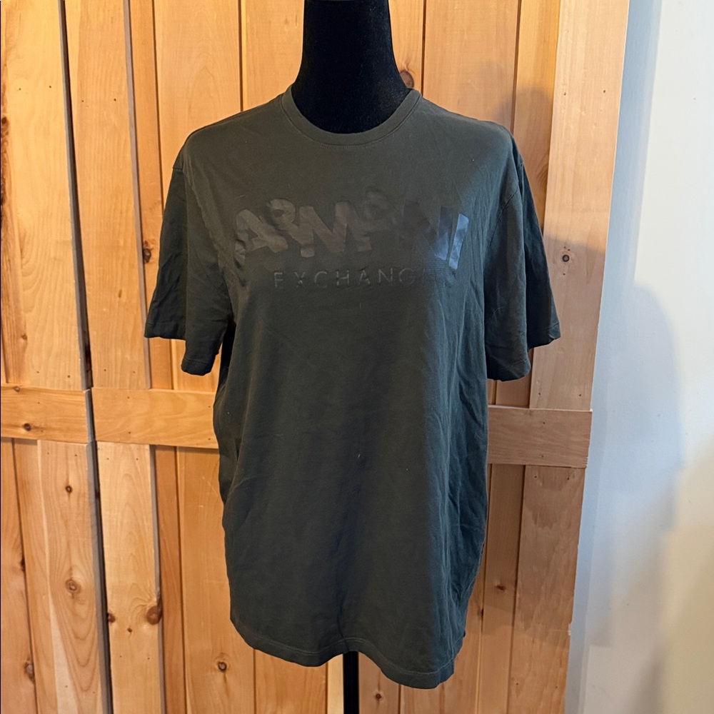Armani Exchange Men's Dark Forest Green Tee